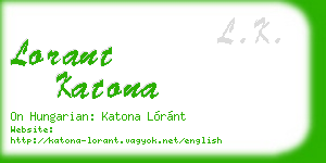 lorant katona business card